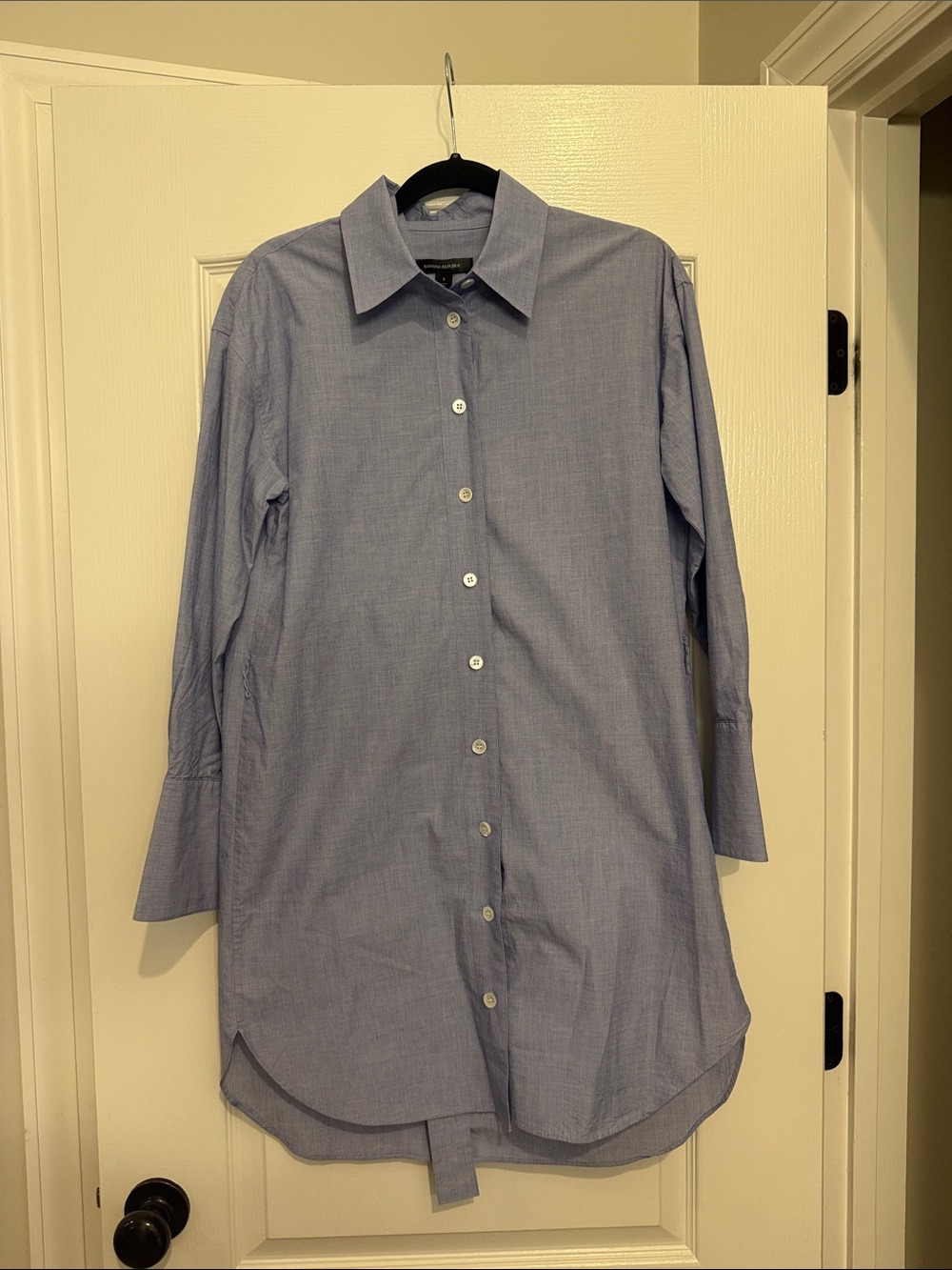 Banana Republic Light Blue Long Sleeve Shirt Dress